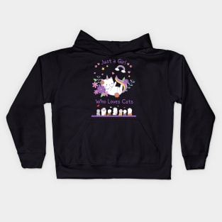 Just a Girl Who Loves Cats Kids Hoodie